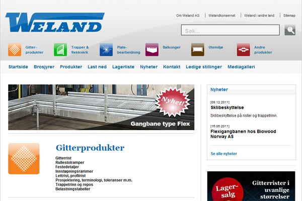 WELAND AS HAR NÅ FÅTT NY FLOTT HJEMMESIDE! WELAND AS HAR NÅ FÅTT NY FLOTT HJEMMESIDE!