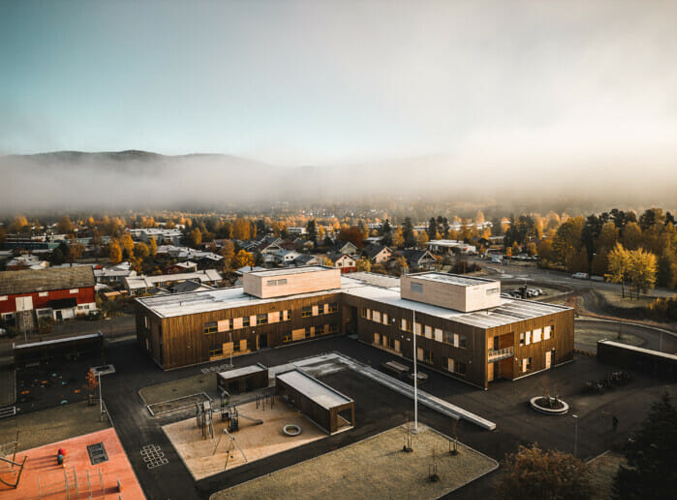 Riving og nybygg av barneskole i Kongsberg