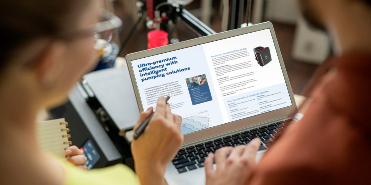 Maksimer kostnadsbesparelsene med IE5-effektivitet som nå er standard for alle TPE-pumper