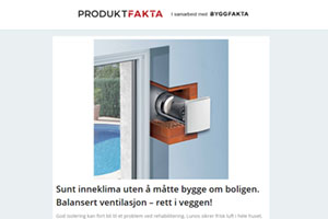 Balansert ventilasjon – rett i veggen |  Forleng arbeidsperioden med QS og FT produkter | Akustikkduk fra NWP | Vindtett Plus™ | Nyhet fra Foss Bad