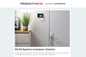 Salto Systems investerer i Ganter | Renhold fra A-Å på byggeplassen | Ny aktør på Termofuru | PCP OPTIMO®-serien | Perimetersikring fra Laud Produkter