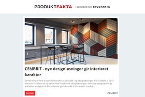 Cembrit – nye designløsninger | Svalinn – kjølerom og fryserom | Smart lysstyring med xComfort | HD Solskjerming Prosjekt | CUBE® fremtidens rist