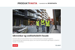 Cembrits fibersementprodukter | Steni Colour fasadeplater | gop Skyroof | Miljøvennlige produkter fra Bostik | Naturskifer