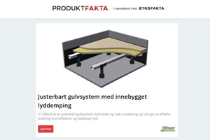 Justerbart gulvsystem med innebygget lyddemping | Elegante husnumre