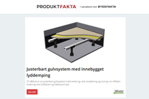 Justerbart gulvsystem med innebygget lyddemping | Elbillading for utbyggere og boligselskaper | MøreRoyal® i offentlige miljø