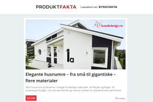 Elegante husnumre | Fasadeplater med 60 års funksjonsgaranti | Vedlikeholdsfritt uterom