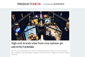 High-end brands viser frem sine nyheter på ARCHITECT@WORK