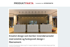 Design i fibersement | Kledning med brannklasse D | Energilagringssystemer