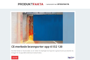 CE-merkede brannporter | Halverte energiforbruket | Solid Wood med oppdatering