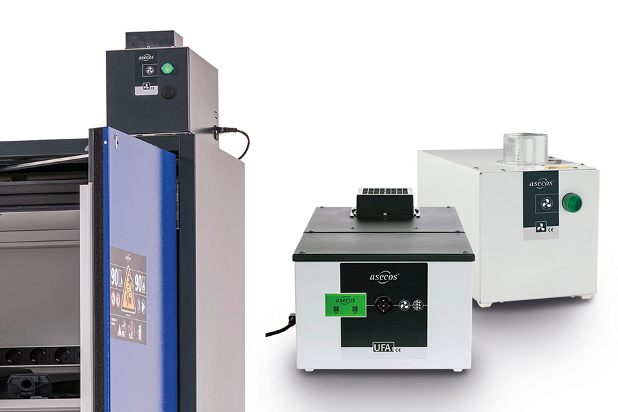 Ventilasjonsenheter for kjemikalieskap