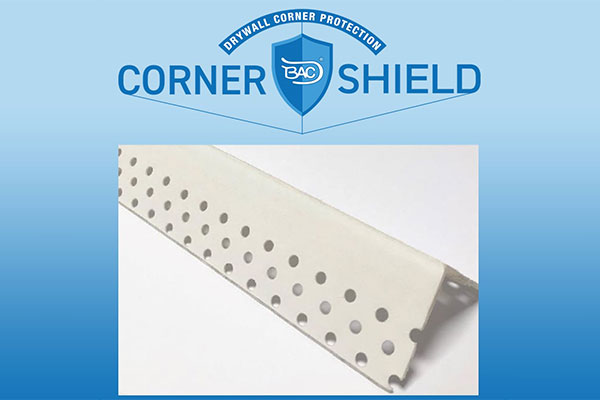 BAC CORNER SHIELD - Selvklebende papirkledd hjørnebeskyttelse for gipsvegger