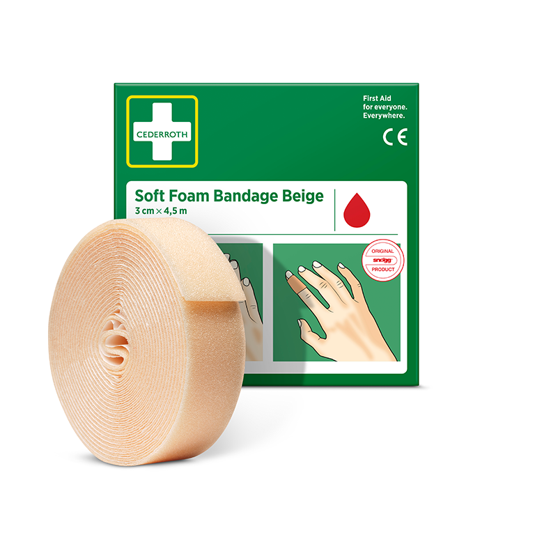 Cederroth Soft Foam Bandage Beige 3 cm x 4,5 m