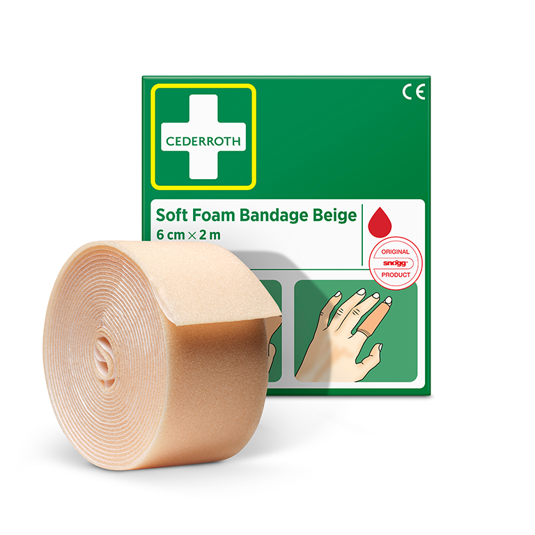 Cederroth Soft Foam Bandage Beige 6 cm x 2 m