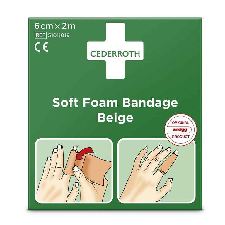 Cederroth Soft Foam Bandage Beige 6 cm x 2 m