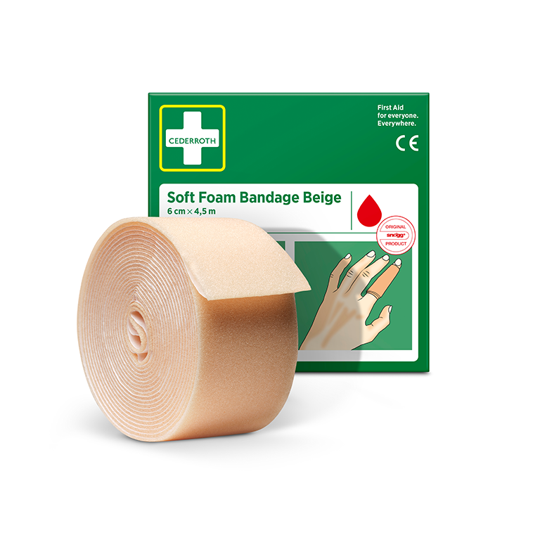 Cederroth Soft Foam Bandage Beige 6 cm x 4,5 m