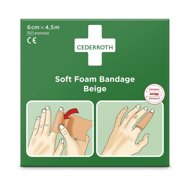 Cederroth Soft Foam Bandage Beige 6 cm x 4,5 m