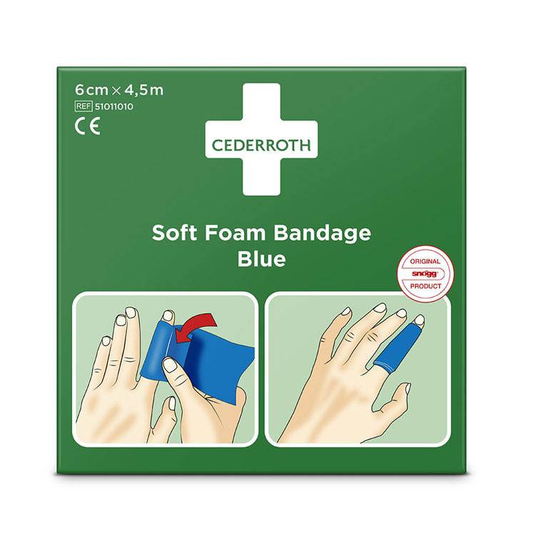 Cederroth Soft Foam Bandage Blue 6 cm x 2 m