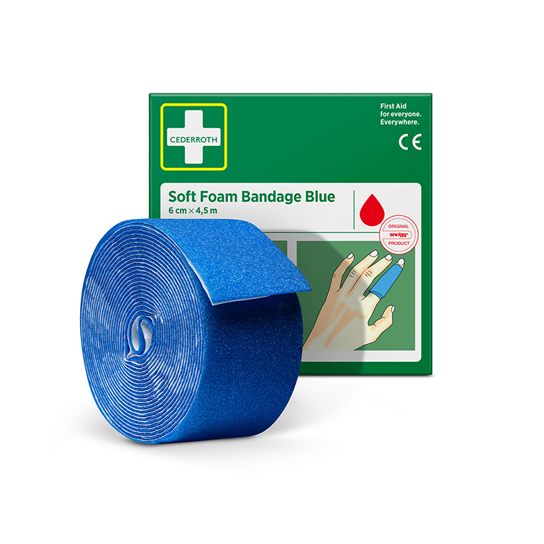 Cederroth Soft Foam Bandage Blue 6 cm x 4,5 m