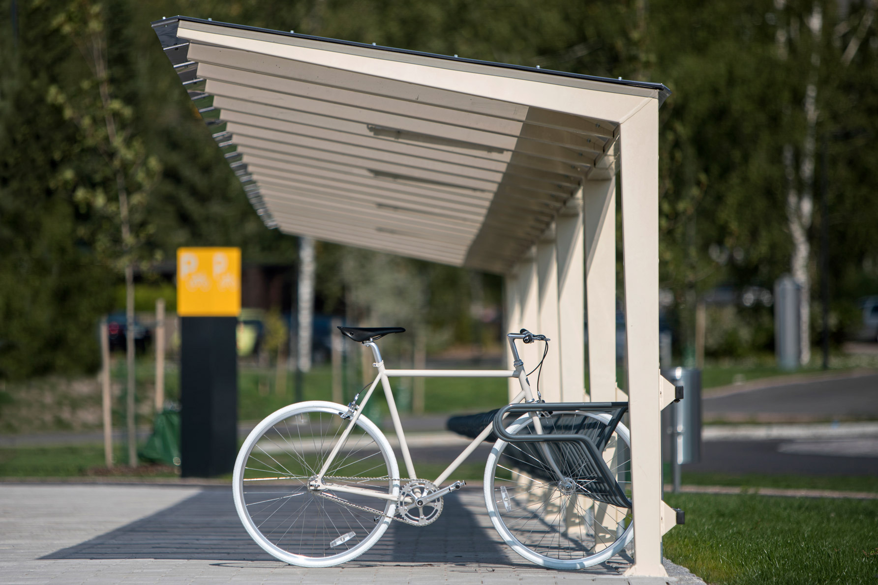 Cykeltak LIGHT för cykelparkering eller laddstation