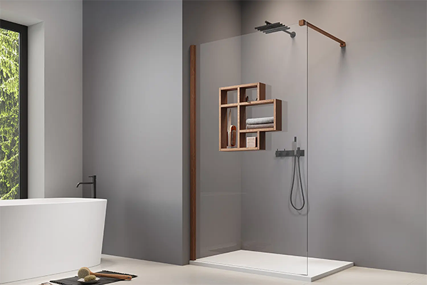 DUSCHOLUX Air Wood – dusjveggen som kombinerer ekte tre og glass