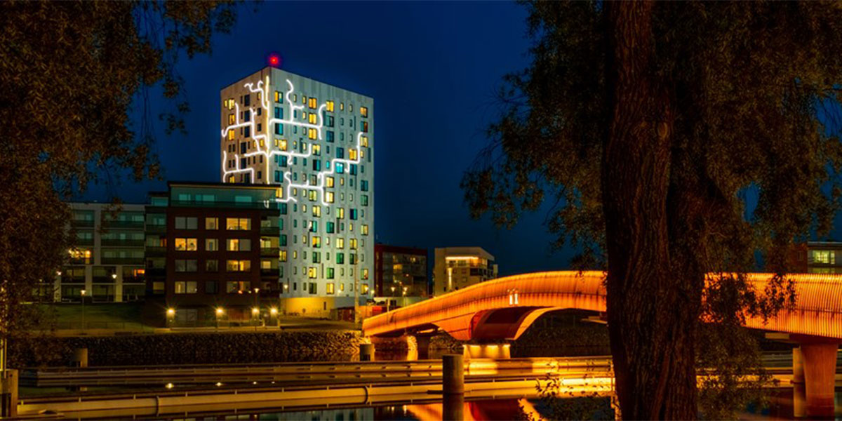 Finlands høyeste trebygg kledd med Steni fasadeplater