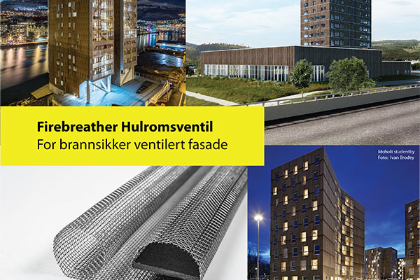 Firebreather Hulromsventil - For brannsikker ventilert fasade