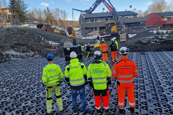 Fordrøyningsanlegg på 1300 kubikkmeter lagt i trappeform