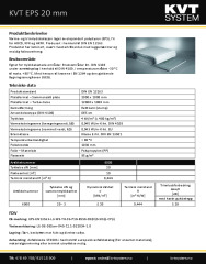 KVT EPS 20 mm Datablad
