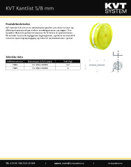 KVT Kantlist 5 og 8 mm Datablad
