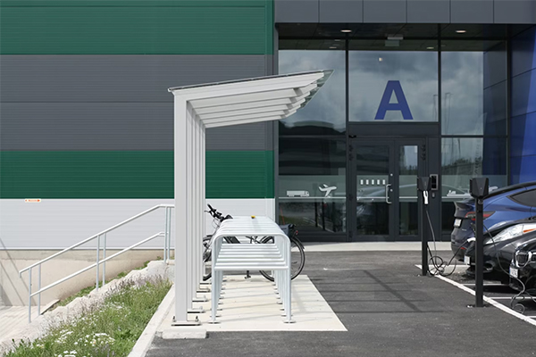 Lavkarbonbetong innført som standard i fundamenter til leskur og sykkelstaller