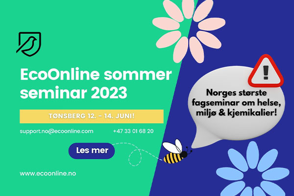 Norges største fagseminar om helse, miljø og kjemikalier – Bli med på Sommerseminar 2023 i Tønsberg!