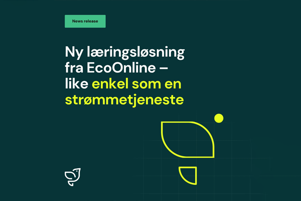 Ny læringsløsning fra EcoOnline – Like enkel som en strømmetjeneste