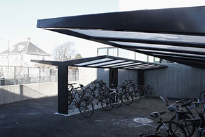 Sykkelskur T-hide på Revmatismesykehuset Haugesund