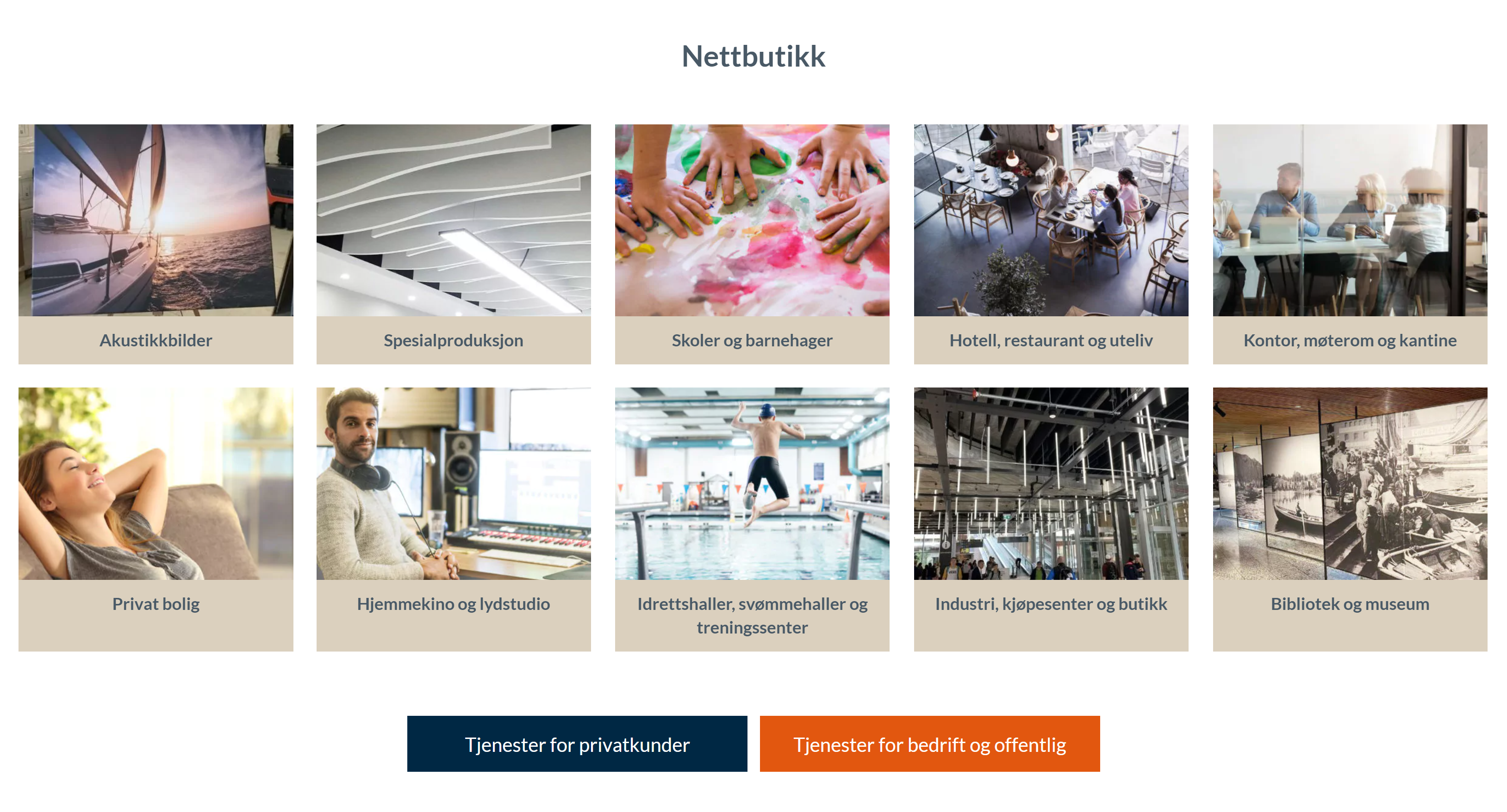 Totalleverandør av akustikkløsninger. Utforsk våre nye nettsider