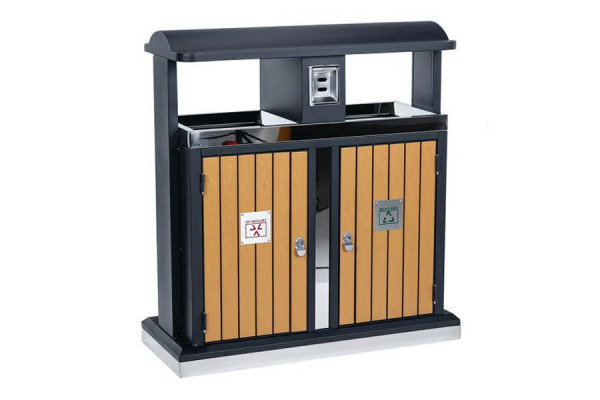 Utendørs beholder til selektiv sortering - 2*50l - Vepabins